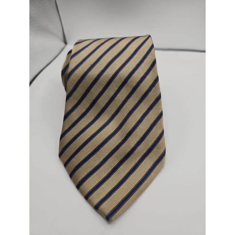 Stefano‎ Ricci per Napoleon Gold And Blue Neck Tie Vintage 100% Silk  61" x 3.5"